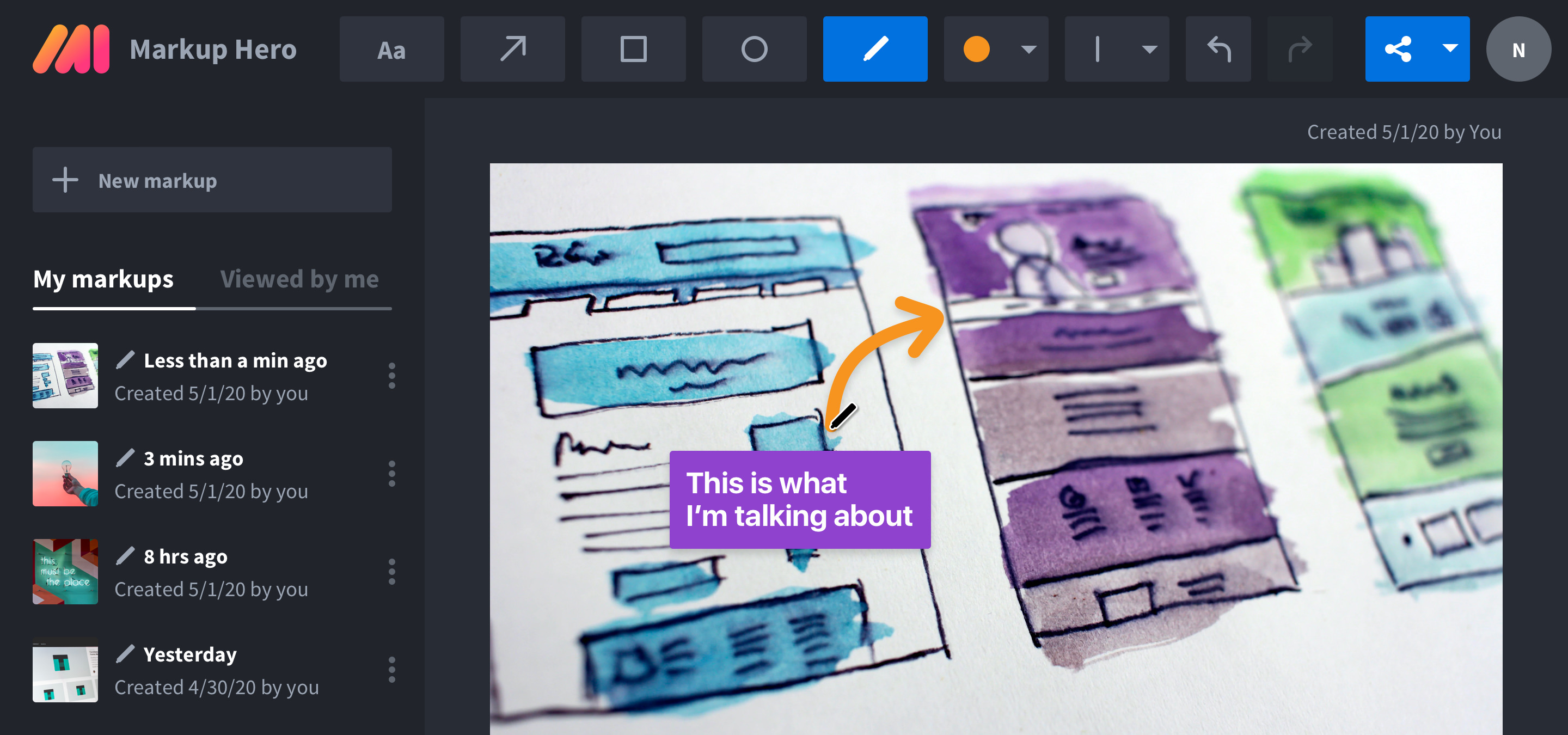 Take screenshots and annotate images with Markup Hero