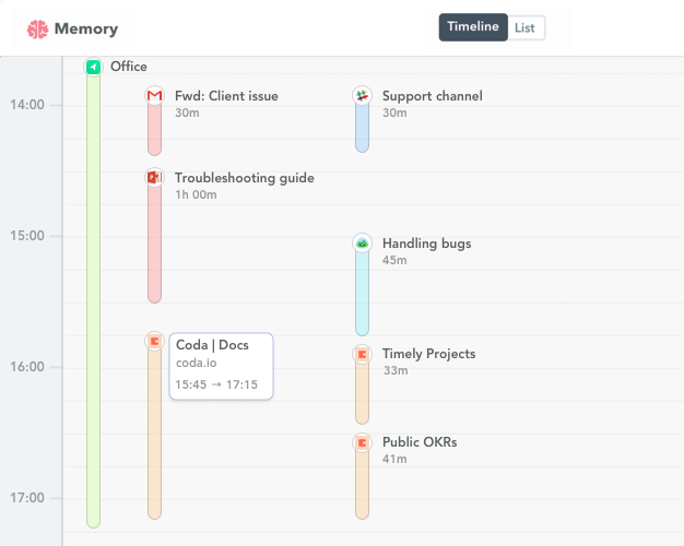 Coda time tracking