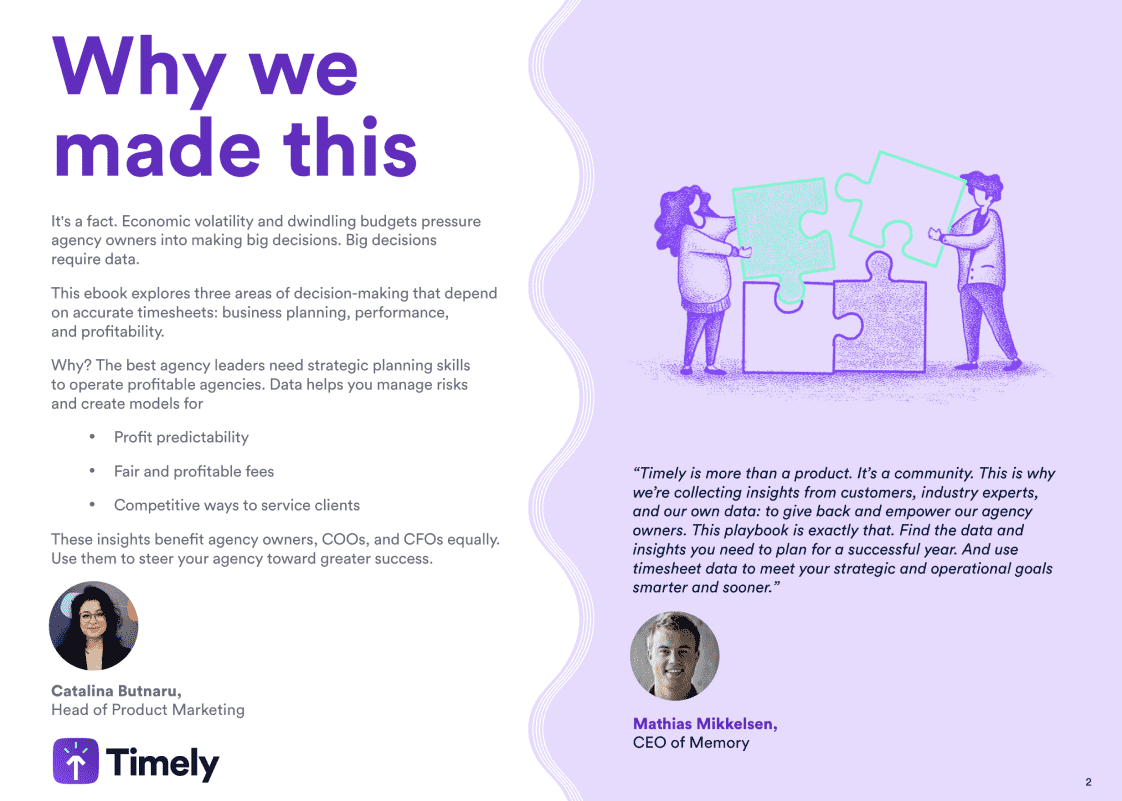 Agency playbook sample page two